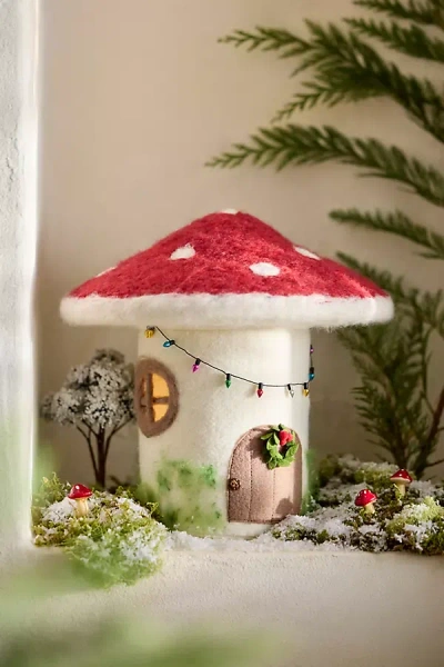 Terrain Mushroom House Felt Scene In Multi