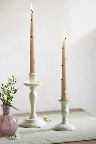 Terrain Mushroom Taper Candles, Set Of 2 In Neutral