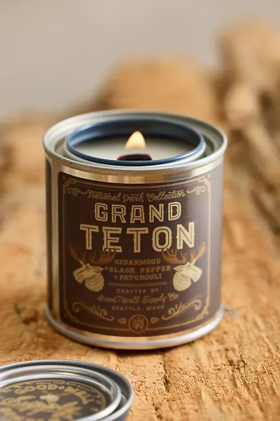 Terrain National Park Tin Candle, Grand Teton In Brown