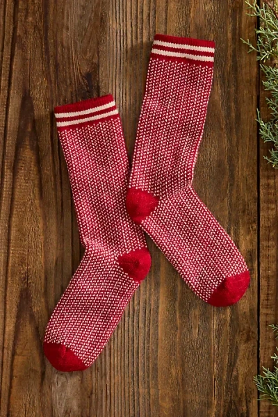 Terrain Nordic Wool Crew Socks In Red