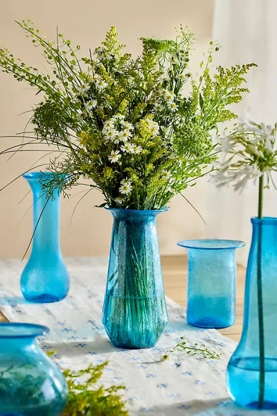 Terrain Ocean Recycled Glass Vase In Multi