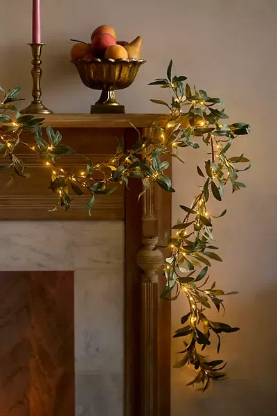 Terrain Olive Led Light Strand In Green