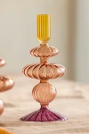 Terrain Ombre Bauble Borosilicate Glass Taper Holder In Multi