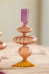 Terrain Ombre Bauble Borosilicate Glass Taper Holder In Multi