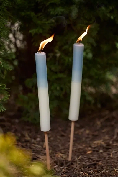Terrain Ombre Citronella Torch Candle, Blue
