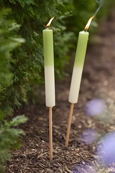 Terrain Ombre Citronella Torch Candle, Green