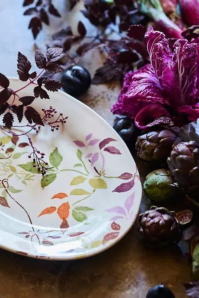 Terrain Ombre Vine Earthenware Serving Platter, Large In Green