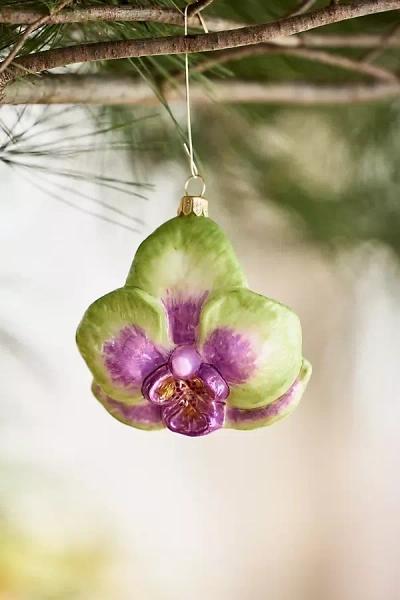 Terrain Orchid Glass Ornament