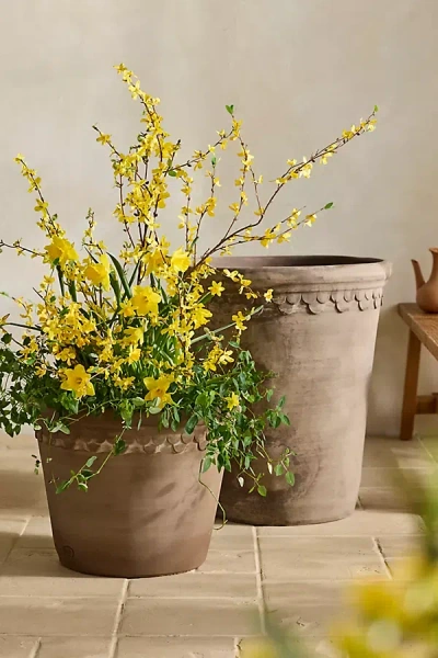 Terrain Outdoor Bergs Copenhagen Terracotta Pot, Grey In Multi