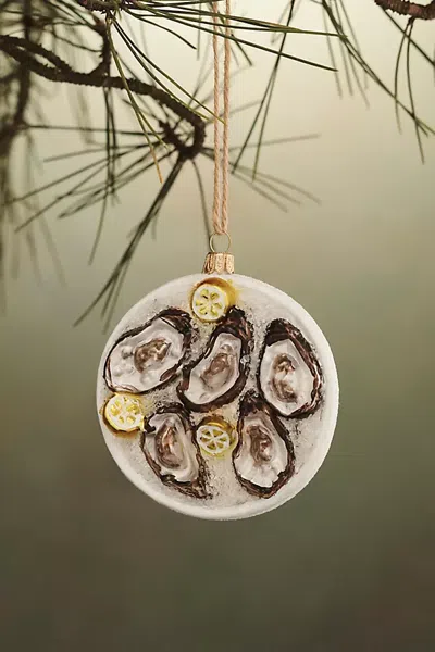 Terrain Oyster Platter Glass Ornament In Multi