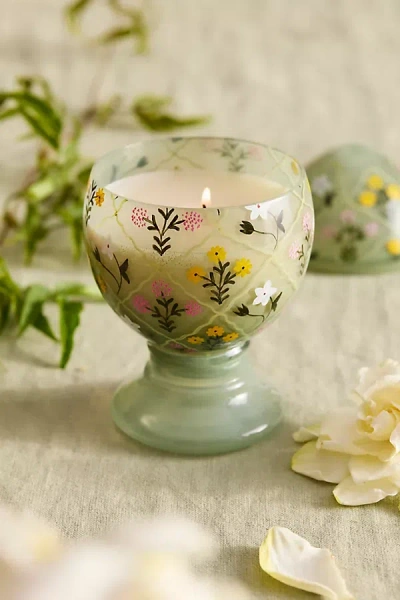 Terrain Painted Floral Egg Candle