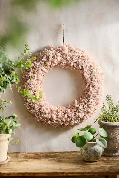 Terrain Pastel Reindeer Moss Wreath In Pink