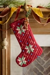 Terrain Patchwork Quilt Cotton Stocking In Red