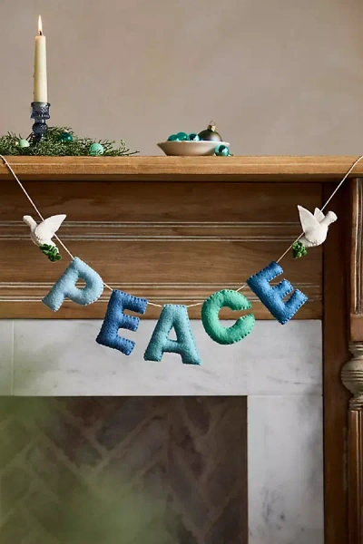 Terrain Peace Felt Garland In Multi