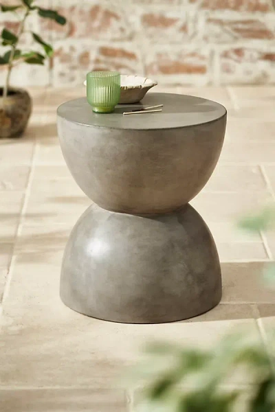 Terrain Pebble Concrete Stool In Beige