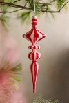 Terrain Peppermint Finial Glass Ornament