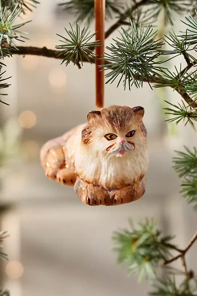 Terrain Persian Cat Glass Ornament