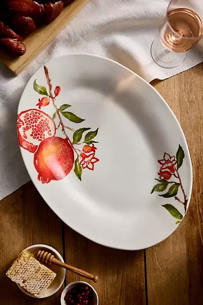 Terrain Pomegranate Stoneware Serving Platter In Multi