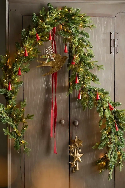 Terrain Pre-lit Faux Outdoor Norway Spruce Garland, 9' In Green