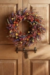 Terrain Preserved Flax, Daisy, Strawflower + Amaranthus Wreath