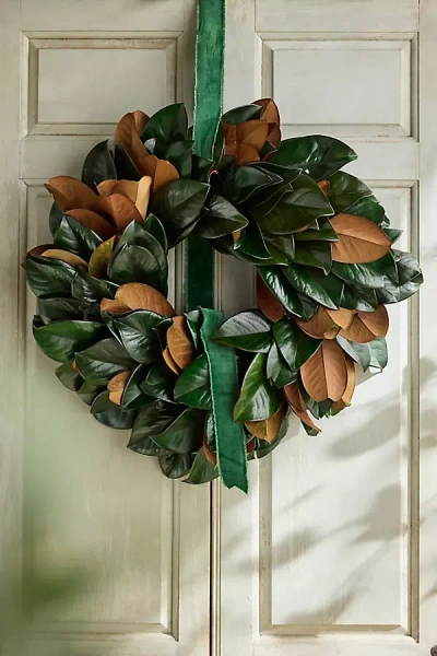 Terrain Preserved Magnolia Wreath In Multi