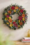 Terrain Preserved Zinnia Field Wreath