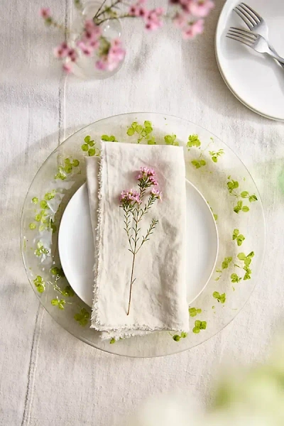 Terrain Pressed Floral Glass Charger Plate
