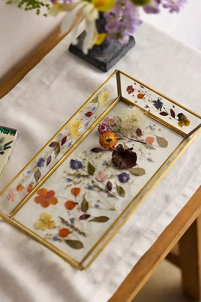 Terrain Pressed Floral Glass Tray