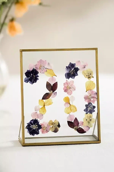 Terrain Pressed Floral Table Number