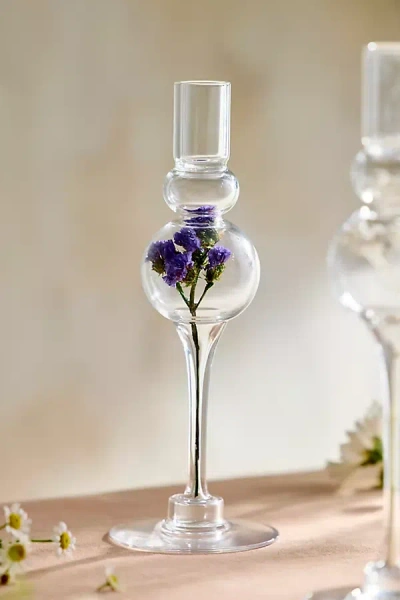 Terrain Pressed Floral Taper Holder In Purple