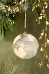 Terrain Pressed Leaves Glass Globe Ornament