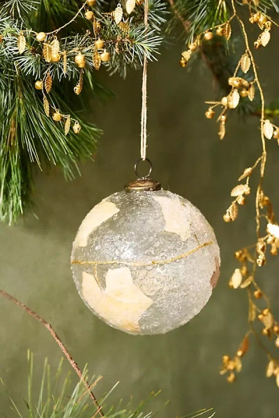 Terrain Pressed Leaves Glass Globe Ornament