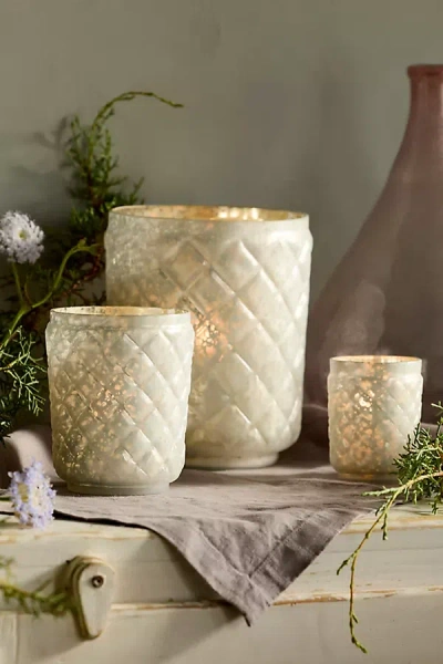 Terrain Pressed Mercury Glass Votive In Neutral