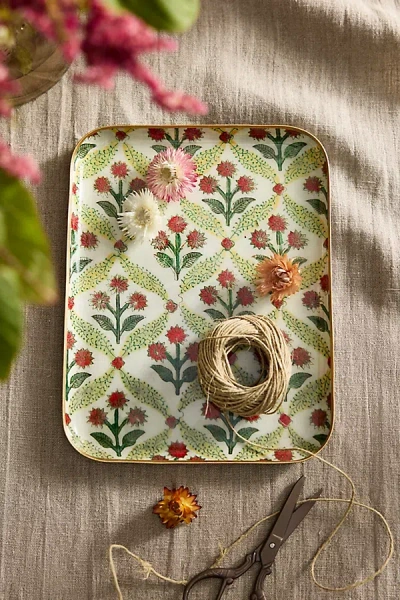 Terrain Printed Archival Tray, Small In Green