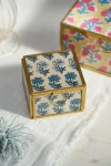Terrain Printed Fabric Brass Box