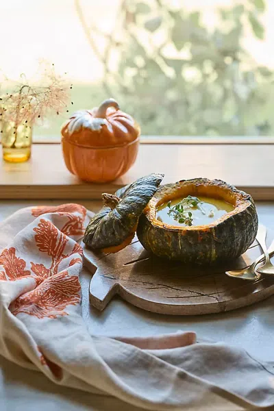 Terrain Pumpkin Ceramic Lidded Bowl In Multi
