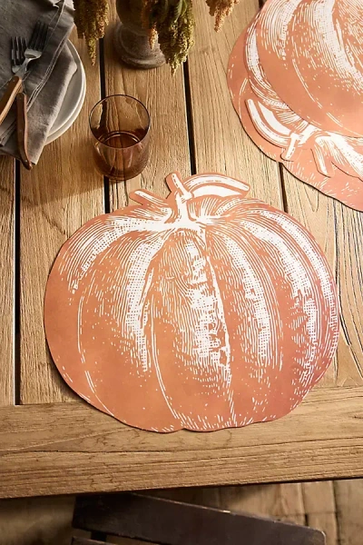 Terrain Pumpkin Paper Placemats, Set Of 12