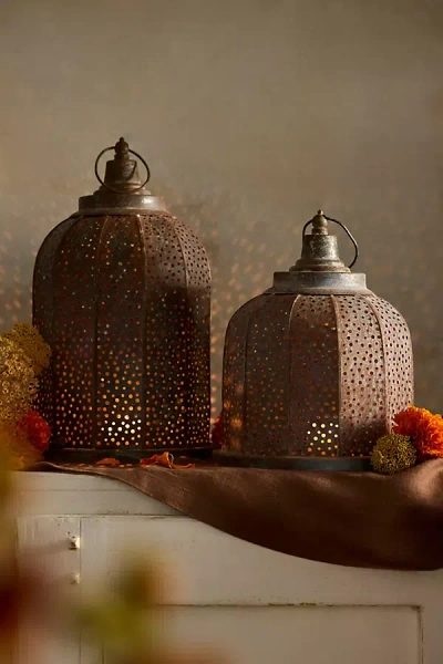 Terrain Punched Galvanized Iron Lantern