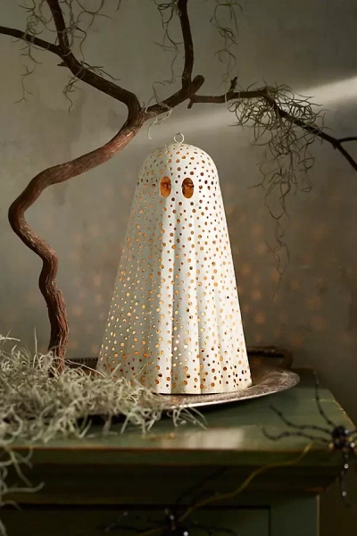 Terrain Punched Iron Ghost Lantern In Brown