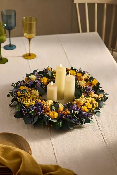Terrain Purple + Yellow Dried Wreath