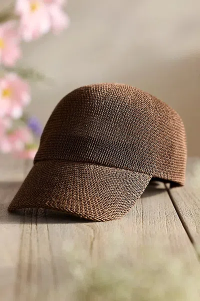 Terrain Raffia Baseball Cap In Gold