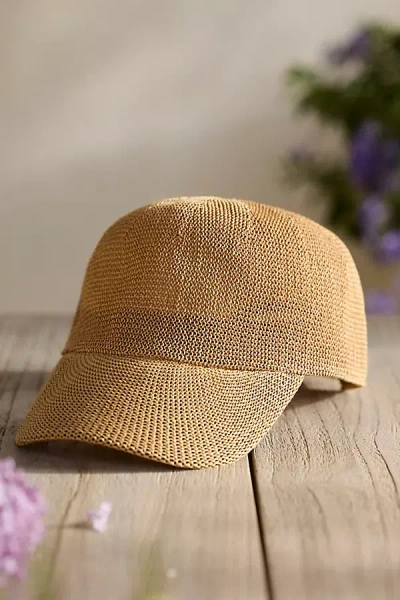 Terrain Raffia Baseball Cap In Sand