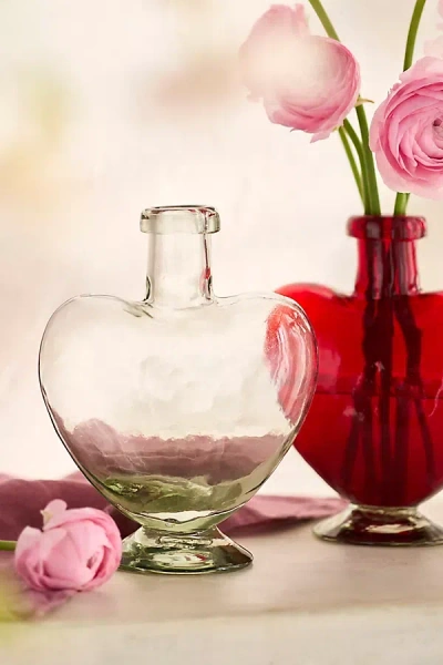 Terrain Recycled Glass Heart Bud Vase