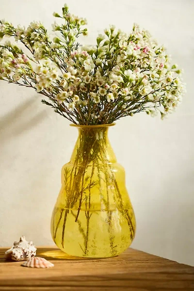 Terrain Recycled Glass Vase, Yellow