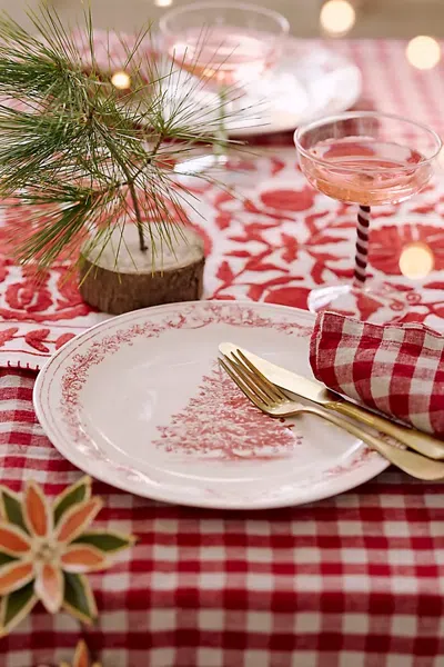 Terrain Red Tannenbaum Stoneware Dinner Plate