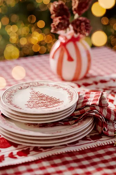 Terrain Red Tannenbaum Stoneware Side Plate