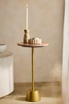 Terrain Red Travertine Side Table