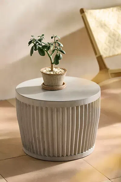 Terrain Ridge Concrete Side Table In Multicolor