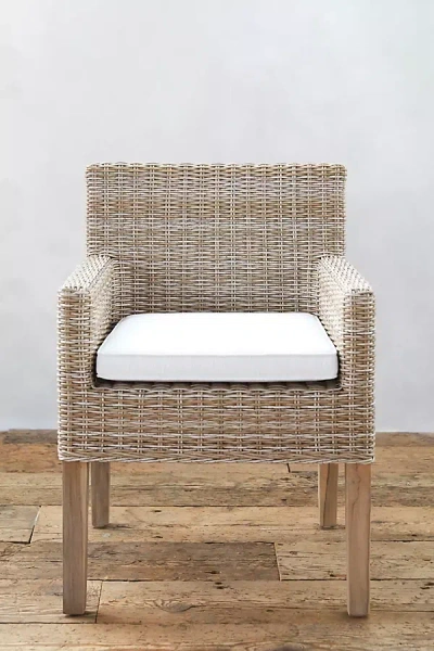 Terrain Ridgeline Wicker + Teak Armchair In Neutral