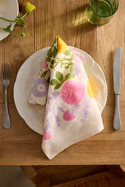 Terrain Riso Floral Linen Napkins, Set Of 2